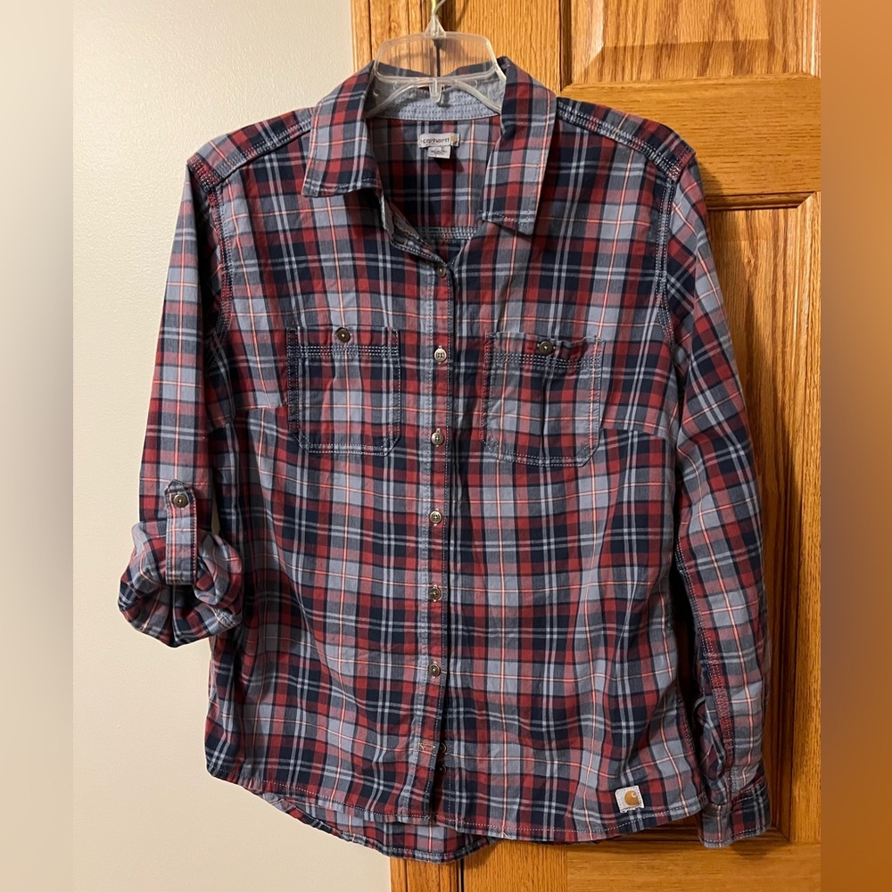 Women’s Carhartt plaid shirt, medium